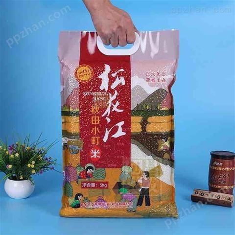 供应10斤辽宁蟹田大米真空包装袋生产厂家