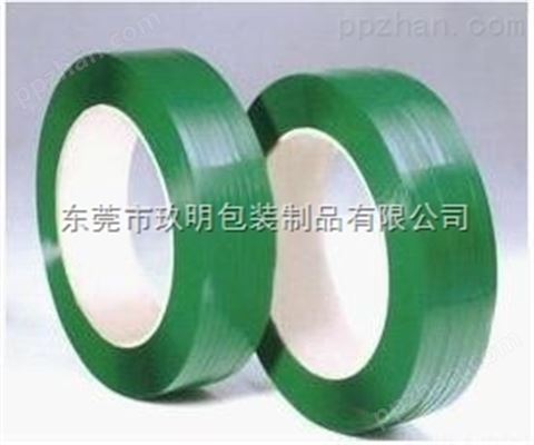 大量PET柔性聚酯纤维打包带 全新绿色塑钢带